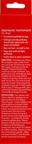 Petrodex Enzymatic Dog Toothpaste, Poultry Flavor, 2.5oz | Cleans teeth & fights bad breath; reduces plaque & tartar buildup; enzymatic, no-rinse formula; travel-size 2.5oz