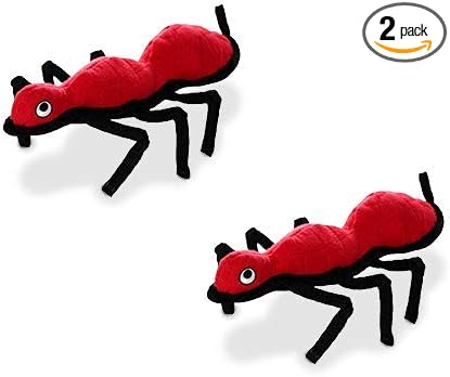 TUFFY® : 2 Pack Ant Dog Toy: Ultra Durable Plush Toy with Multiple Layers & Reinforced Seams, Washable and Floats, Original Construction