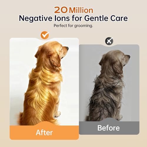Dog Dryer for Pet Grooming,Pet Neck-Hanging Hair Dryer,Alternating Hot and Cold Airflow.Handheld & Hands-Free.Low-Noise, Ultra-Lightweight.High Wind Speeds.Adjustable Heat & Speed