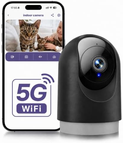 YOTON 2K Indoor Camera, 5G Wi-Fi Baby Monitor Pet Camera w/Motion Tracking
