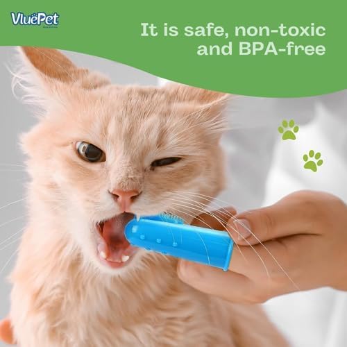 Dual-Sided Silicone Dog Toothbrush | Soft & Safe Dental Care Tool for Dogs & Cats | Gentle on Gums, Effectively Cleans Teeth & Massages | Colorful Toothbrushes for Cats & Dogs - Set of 4