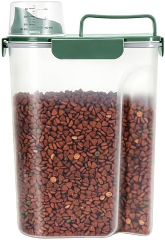 TBMax Cat Dog Food Storage Container 5 to 7 lbs, 7 lbs, Green