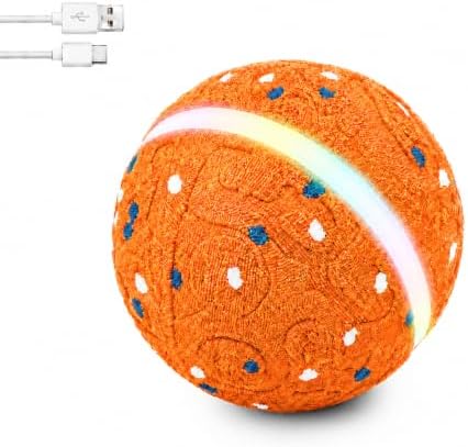 Interactive Dog Ball Toy[Newly Upgraded], 3 Modes, Sound & Vibration, USB-C | Durable E-TPU, Colorful LED Lights, Sound & Vibration, 30-Min USB-C Charging, Up to 1d Playtime, IP7 Water Resistance