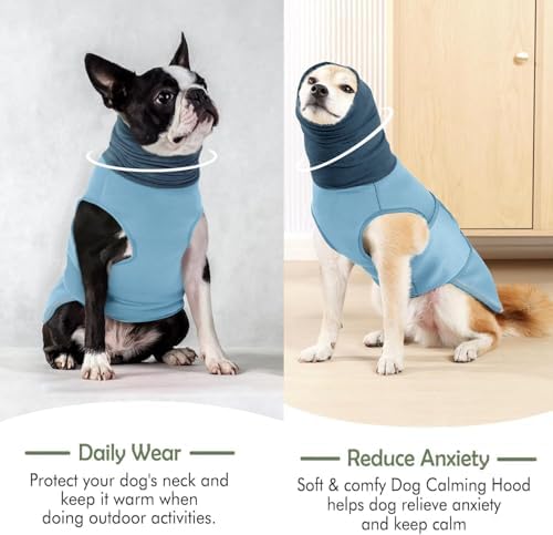 KOESON Reflective & Soft Dog Anxiety Vest with Ear Wraps for Thunderstorm