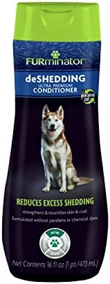 FURminator Ultra Premium deShedding Shampoo for Dogs Helps Reduce Excess Shedding, 16 oz & Ultra Premium deShedding Conditioner for Dogs, Helps Reduce Excess Shedding, 16 oz