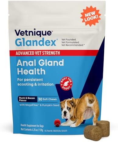 Glandex Anal Gland Hygienic Pet Wipes 100 Ct Advanced Vet-Strength Chews 30 Ct Bundle Dog Cleaning Wipes with Fresh Scent, Vet-Strength Anal Gland Supplement for Dogs with Extra Fiber