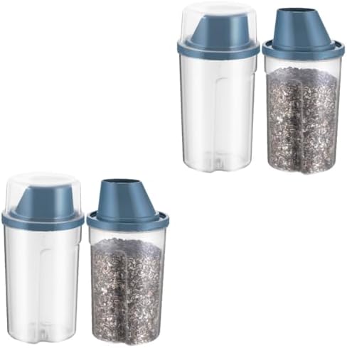 BESPORTBLE 4pcs Cat Food Storage Airtight Pet Food Bins Wide Mouth Container for Easy Refill Preserve Freshness