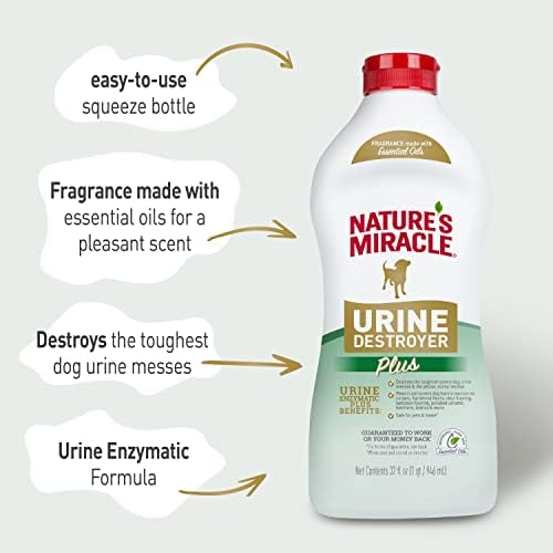 Nature's Miracle Dog Urine Destroyer Plus, Enzymatic Cleaner, 32 oz