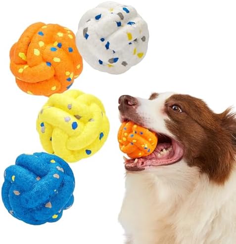 FOFOS Dog Balls for Aggressive Chewers, Floating ETPU, 4-Pack