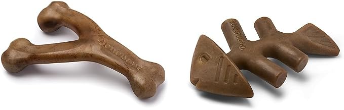 Benebone Wishbone and Fishbone Durable Dog Chew Toys for Aggressive Chewers, Made in USA