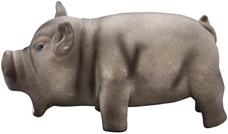 Dog Chew Toy Cute Pig Grunting Squeak Latex Dog Puppy Toy(Black)