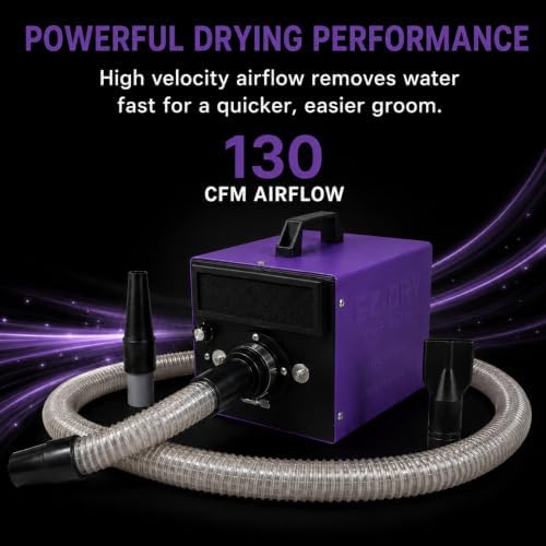 EZ-DRY High Velocity Variable Speed Force Dryer, Dog Grooming Dryer, Preferred by Professional Groomers Worldwide, Light Weight | Preferred by Professional Groomers Worldwide Light Weight