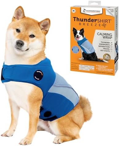 ThunderShirt Breeze for Dogs Calming Anxiety Vest, Medium, Medium, Blue