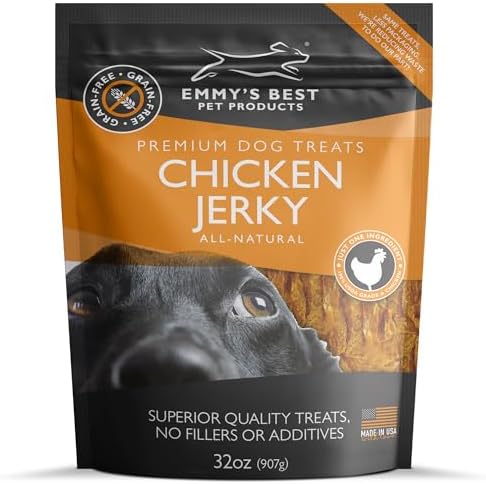 Chicken Jerky Dog Treats – Single-Ingredient 100% Real USA Chicken, 32 oz