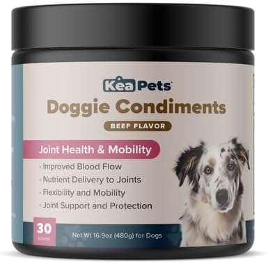 Doggie Condiments Joint & Mobility Support by Kea Pets - Natural Dog Supplement for Healthy Joints, Mobility, and Flexibility in Dogs