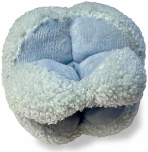 Glory To Dog Blue Snuffle Knot Interactive Dog Toy 4” Puzzle Ball | 8 Squeakers & Crinkle – Treat Hiding Enrichment Toy for Puppy & Small Breed Dogs – Durable Plush Sensory Play & Stimulation