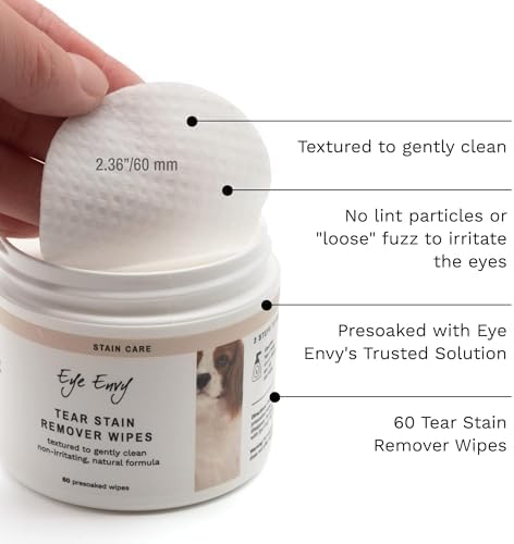 Eye Envy Tear Stain Wipes for Dogs, 60 Wipes
