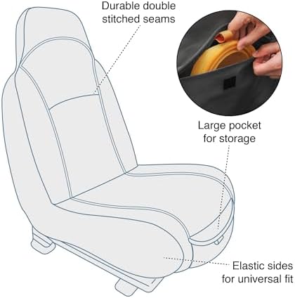 Kurgo Rover Bucket Seat Cover - Black