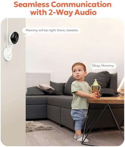 owltron Indoor Security Camera 2K, 2.4GHz WiFi Cameras for Home Security