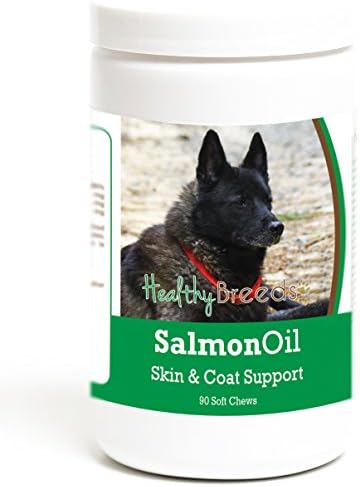Healthy Breeds Norwegian Elkhound Salmon Oil Soft Chews 90 Count, Brown