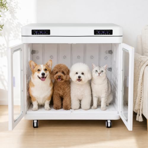 Redriver 430L Large Dog Grooming Dryer – Ultra-Quiet <40dB Pet Drying Box | for Giant Breeds up to 130lbs, 360° Airflow with Negative Ion, Foldable Blower for Salon & Multi-Pet Home