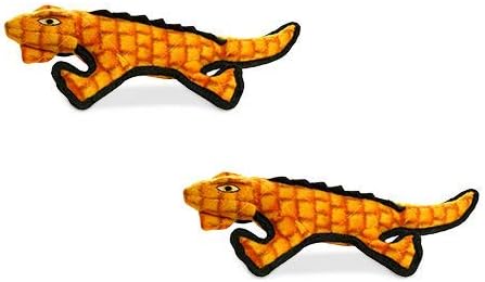 TUFFY® : 2 Pack Gila Monster Dog Toy: Ultra Durable Plush Toy with Multiple Layers & Reinforced Seams, Washable and Floats, Original Construction