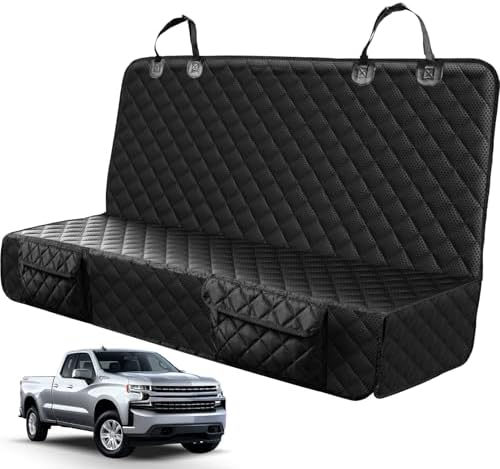 PETICON Dog Car Seat Cover - Rear Bench Seat Cover for Trucks