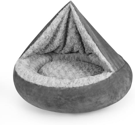 JOEJOY Small Calming Donut Dog Burrow Cave Bed, 26"