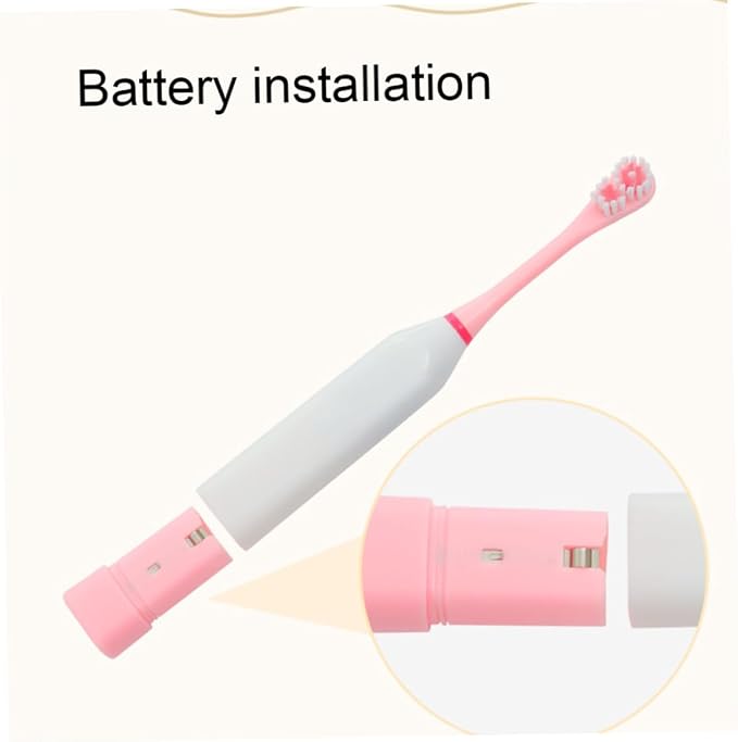 1PC Professional Electric Dog Toothbrush Ultrasonic Technology Pet Toothbrush Dog Brush Addition Bad Breath Tartar for Small Medium Large Dogs and Cats(Pink) Pet Electric Toothbrush