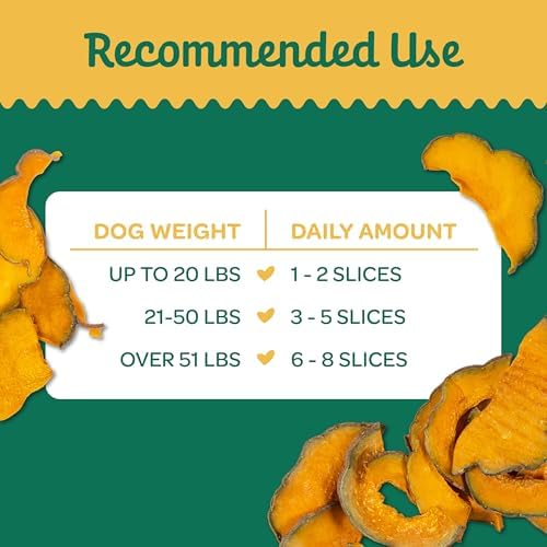 Wholesome Pride Pumpkin Slices Dog Treats – Single Ingredient, Dehydrated, All Natural, 20 oz