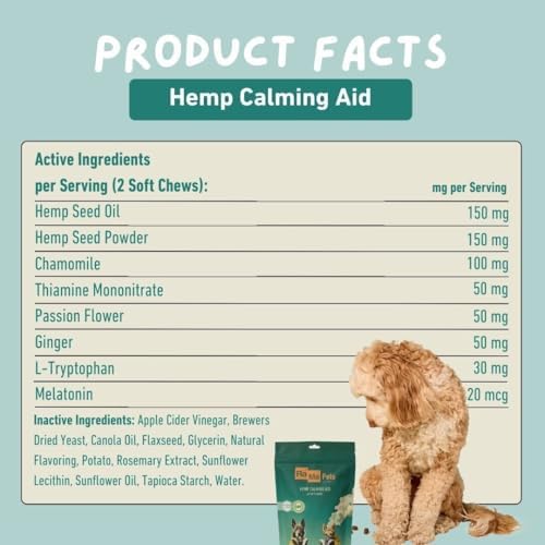Hemp Calming Chews for Dogs, Chamomile