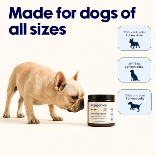 Multivitamin Daily Soft Chew Dog Supplement with Glucosamine, Probiotics, and Omega-3, Beef, Salmon, Chicken, and Peanut Butter Flavors, 30 Chews (Salmon)