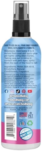 Bodhi Dog Natural Dog Cologne (Baby Powder) - Premium Scented Deodorizing Pet Perfume with Conditioner for Dogs & Cats - Keeps Pets Fresh & Clean - Gentle and Safe Formula, Made in USA (8 Fl Oz)