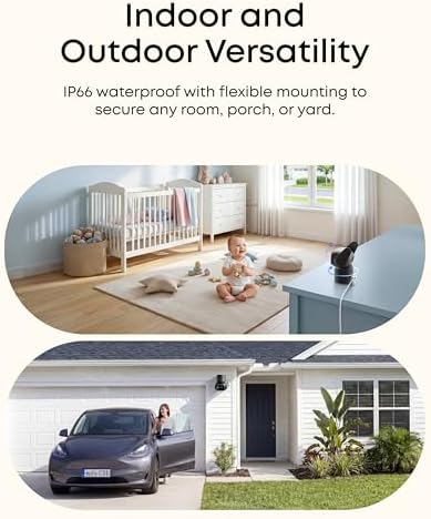 eufy Security Indoor/Outdoor Camera C31(2-Pack), IP66, No Subscription