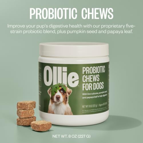 Ollie Belly Rubs Probiotic Dog Chews, Appx. 60 Count