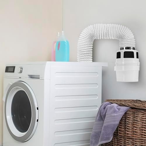Upgraded Version - VIWINVELA 3 in 1 Indoor Dryer Vent Kit with White Dryer Vent Hose - Dryer Lint Catcher Water Filter Bucket - Dryer Lint Trap for Electric Dryer