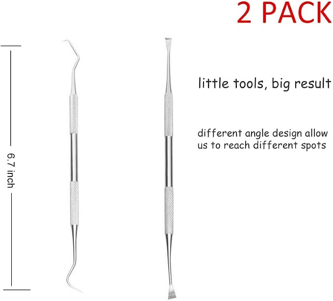 Dog Teeth Cleaning Tools Tarter Remover Canine Dental Scraper Scaler Tools Pet Tooth Cleaner Stainless Steel with Double Head