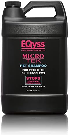 EQyss Micro-Tek Pet Shampoo - Soothes Dry Irritated Skin on Contact, Stops Itching, Scratching, Biting, Licking Hot Spots - for Cats & Dogs (128 oz)