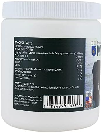 EHP Products Myristin Canine 120 Count Joint Formula