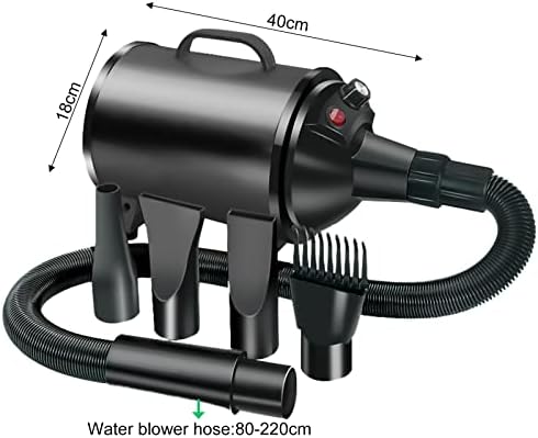 Dog Hair Dryer,3.3HP/2400W High Velocity Professional Dog Pet Grooming Hair Vacuum,Temperature Adjustable Dryer Blower Grooming for Dogs Cats (Black)