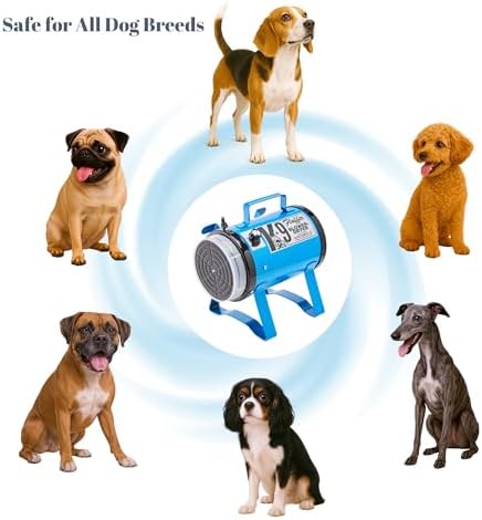 Electric Cleaner Company K9 Fluffer Dog Dryer – Powerful, Portable Grooming Blower for Dogs and Pets, ECC Blue
