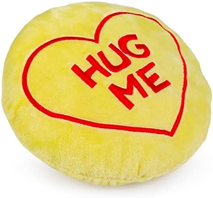 Petface Retro Hug Me Sweet Plush Dog Toy with Built-in Squeaker (Pack of 1) | Durable, Lightweight Design, for Fetch & Cuddling, Interactive Play