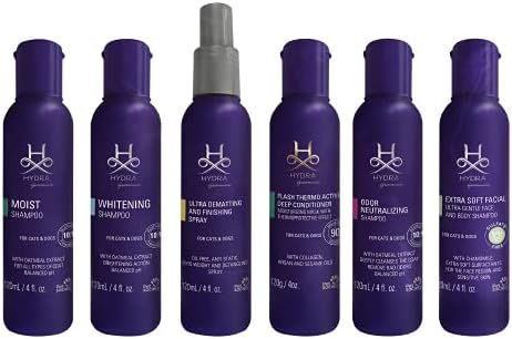 Hydra Professional Experience , Shampoo, Conditioner, and Sprays, Dog and Cat Grooming Supplies, 6-Bottle Set
