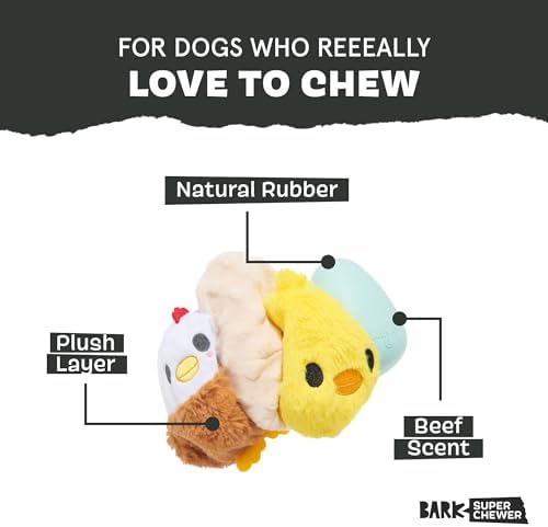 Barkbox Hatch Me If You Can Dog Toy for Medium to Large Aggressive Chewers Two-Layer Tearable Toy with Hidden Surprise Inside for Interactive Playtime | for to Aggressive Chewers Two-Layer Tearable Toy with Hidden Surprise Inside for Interactive Playtime