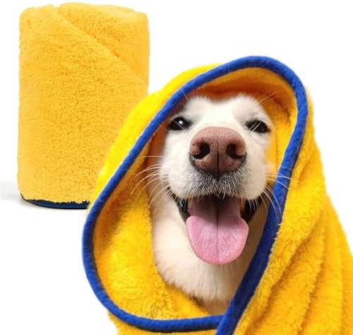 PETHROOM Ultra Absorbent Pet Towel | Quick-Drying, Soft Microfiber Dog & Cat Bath Towel | Lightweight, Durable, Fast Water-Soaking | Ideal for All Breeds (Large) 23.6" x 47.2"