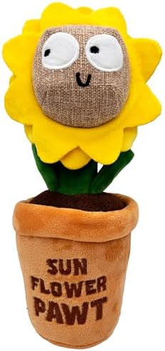 Huxley & Kent Seek 'n Treat Puzzle Dog Toy, Sunflower Pawt, Small | Hidden Treat Pocket, Crinkle & Squeaker; Reinforced Seams & Mesh; Soft, Durable & Machine Washable