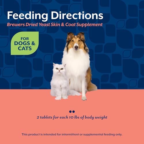 NaturVet Brewer’s Dried Yeast Formula Plus Omegas for Dogs & Cats - 1000 Ct