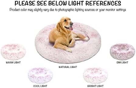 Friends Forever Calming Donut Dog Bed, Medium, Pink, 30"x30"x7"