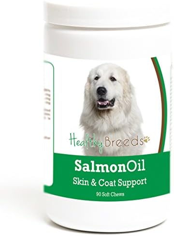 Healthy Breeds Great Pyrenees Salmon Oil Soft Chews 90 Count, Brown