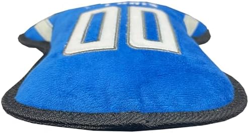 Pets First The 1st Ever Tough but Smooth Dog Toy NFL Detroit Lions Football Jersey Tough Pet Toy. A Premium Quality Doggie Toy with Built-in Squeaker. Sports Fans Favorite Chew Toy